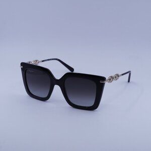 Salvatore Ferragamo SF1041S 001 Sunglasses Black Cat Eye Frame, Smoke Lenses